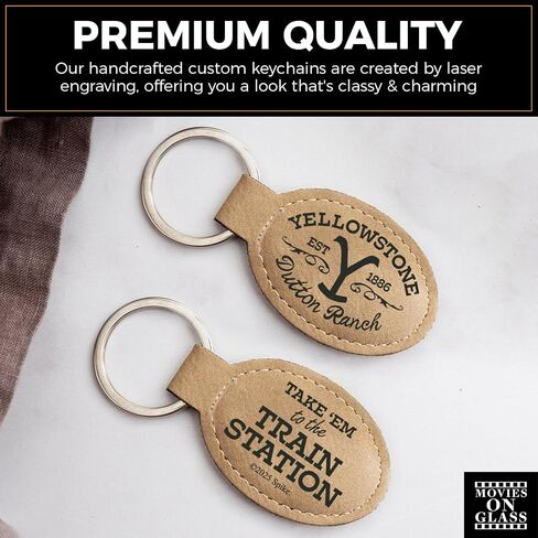 YELLOWSTONE TRAIN STATION Leatherette Keychain - Officially Licensed, Premium Quality, Handcrafted - Perfect Collectible Gift for Enthusiasts, Birthdays & Special Occasions in Kuwait