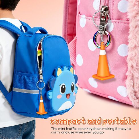 GALPADA Kawaii Mini Traffic Conechain Keychain PVC سبائك الزنك ملحق لطيف للبنين حقيبة مدرسية محفظة سحر هدية الحفلة in Kuwait