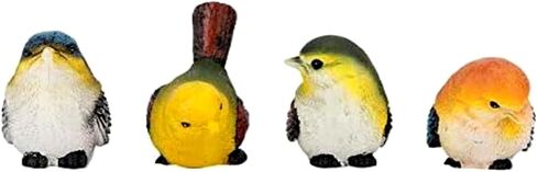 Set of 4 Handcrafted Resin Bird Statues Birds Animal Figurine Decoration for Outdoor Indoor Decoration at Lawn and Yard in Saudi Arabia