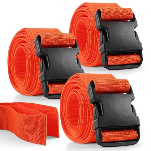 Primacare IR-5009-3 عبوة من 3 أحزمة تقييد للجنسين مع أبازيم بلاستيكية للمرضى والبالغين والأطفال، أشرطة طبية مقاومة للماء مع قفل قابل للتعديل لسهولة التركيب، 9 أقدام، برتقالي in Kuwait