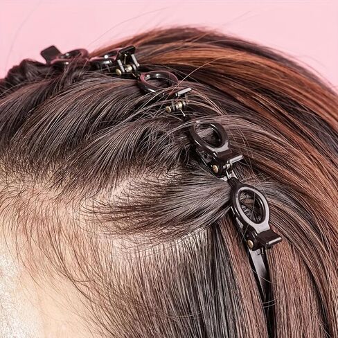 2 Pack Clip Headband Hairclip Headband Bangs Hairpin Braided Toothed Hairband 90s Curly Hair Accessories for Women Girls Black and Brown in Saudi Arabia