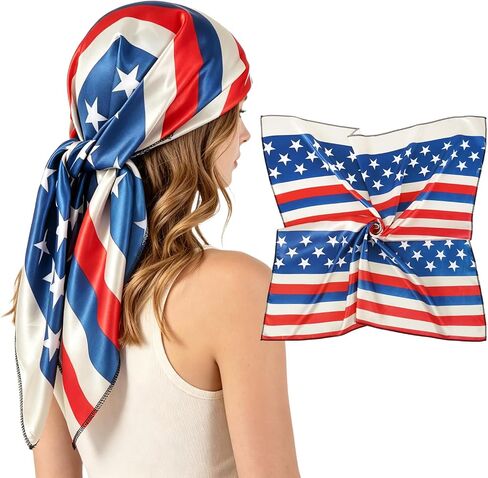 GERINLY Festival Bandana Head Scarf, 35 Inch Hair Scarf Wraps, Holiday Hair Bandana Large in Kuwait