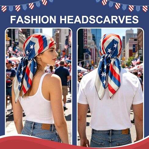 GERINLY Festival Bandana Head Scarf, 35 Inch Hair Scarf Wraps, Holiday Hair Bandana Large in Kuwait