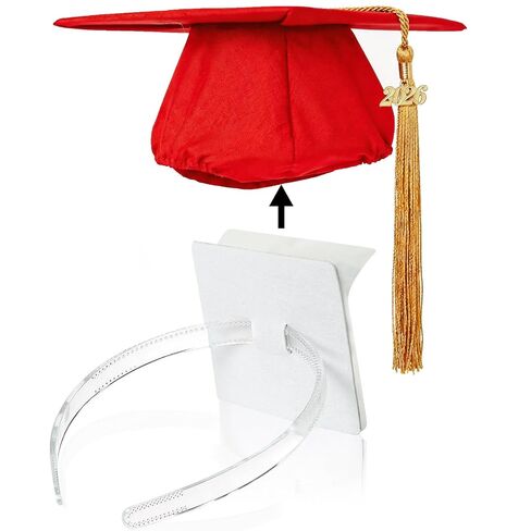 Graduation Cap Headband, Anti-Slip Insert for Grad Hat, Grad Cap Headband for Graduates, Students, Women, Pack of 1, Clear, Without Hat in Saudi Arabia