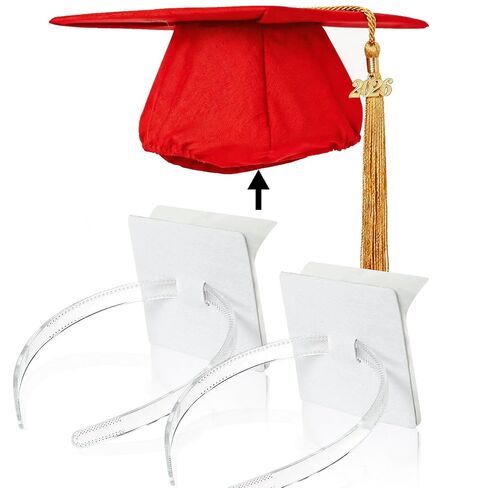 Graduation Cap Headband, Anti-Slip Insert for Grad Hat, Grad Cap Headband for Graduates, Students, Women, Pack of 1, Clear, Without Hat in Saudi Arabia
