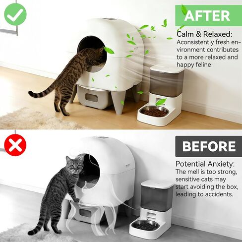 3-Pack Fragrance Box Deodorizer for Fumoi Automatic Cat Litter Box, Odors Remover Compatible with Fumoi Self-Cleaning System, Grapefruit-Lemon, Cute Cat Airflow Design for Better Fragrance Diffusion in Saudi Arabia