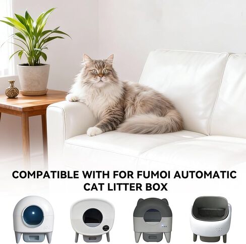 3-Pack Fragrance Box Deodorizer for Fumoi Automatic Cat Litter Box, Odors Remover Compatible with Fumoi Self-Cleaning System, Grapefruit-Lemon, Cute Cat Airflow Design for Better Fragrance Diffusion in Saudi Arabia