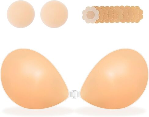MITALOO Sticky Bra Slicone Adhesive Bra Seamless Push Up Invisible Strapless Backless Covers for Women in Saudi Arabia