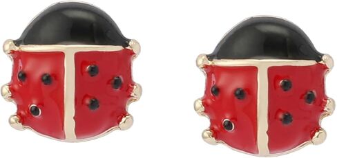 أقراط Betsey Johnson Jewelry النسائية Hothouse Bloom Ladybug in Kuwait