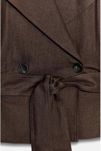 Womens Linen Tank Top Lapel Collar Sleeveless Double Breasted Belted Waist Tops Lightweight Soft Business Office Vest in Kuwait