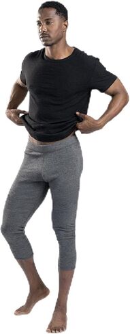 Arms of Andes AoA Men's Alpaca Wool 3/4 Leggings: 300 Lightweight | Gray/M in Saudi Arabia