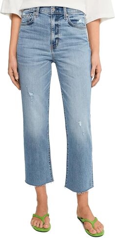 DAZE Women's Sundaze Crop High-Rise Straight Crop Jeans in Marina Vintage in Saudi Arabia