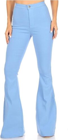 JC JQ High Waist Flared Bottom jagging Jeans by Highfashion.la in Saudi Arabia