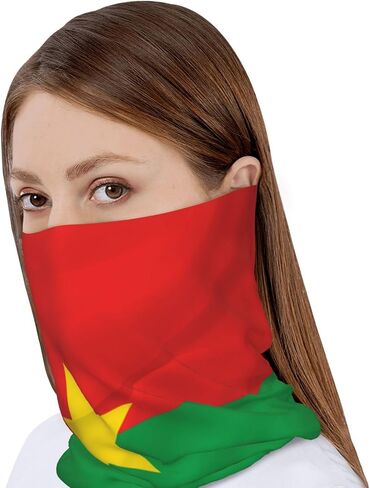 قبعة صغيرة مترهلة متعددة الوظائف بعلم بوركينا فاسو، قبعة جمجمة ناعمة قابلة للتمدد للرجال والنساء 67 باللون الأسود in Kuwait