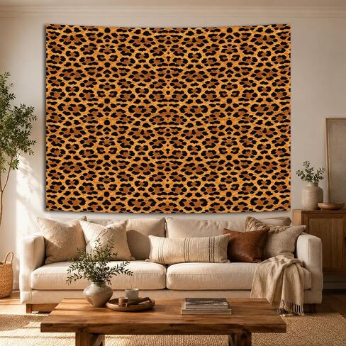 SparkLia Boho Leopard Print Tapestry, Aesthetic Cheetah Print Wall Hanging for Bedroom Living Room Dorm Decor - 51.2" x 59.1" in Kuwait