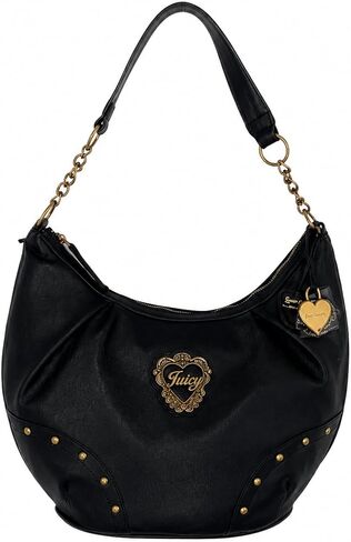 Juicy Couture In Her Juicy Era Hobo Bag for Women, Slouchy Crescent Purse with Chain Strap, 14x9 in in Kuwait