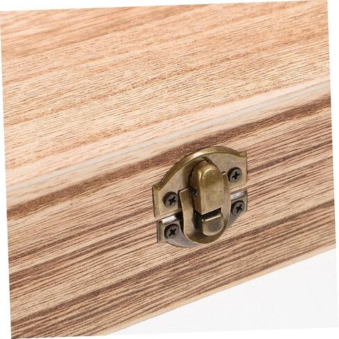 Baluue Rustic Wooden Jewelry Box Organizer Case Multi Functional Storage Container for Earrings Rings Necklaces Compact Lightweight Vintage Trinket Chest in Kuwait
