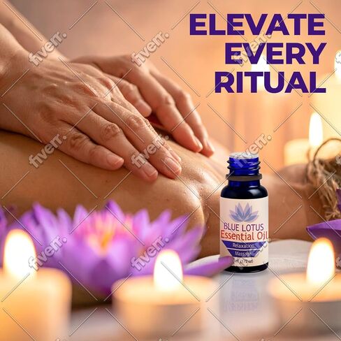 احصل على زيت اللوتس العطري الأزرق من بيزي - نقي 100%، غير مخفف، من الدرجة العلاجية - زيوت عطرية للعلاج العطري للناشر، والاسترخاء، والتدليك، والصابون والشموع التي تصنعها بنفسك - 0.5 أونصة سائلة (15 مل) in Kuwait