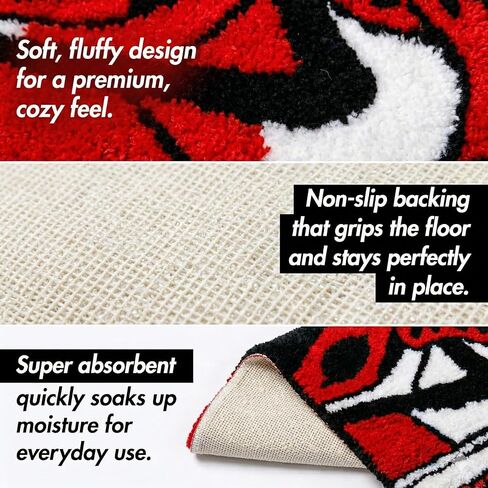 Sneaker Rug - Jordan 4 Rug - 30" X 20" Soft Microfiber Cute Mat for Aesthetic Room Decor - Vintage Non Slip Hypebeast Rug for Bedroom, Children's Room - Machine Washable Gamer Mat Gift for Boys Stuff in Saudi Arabia