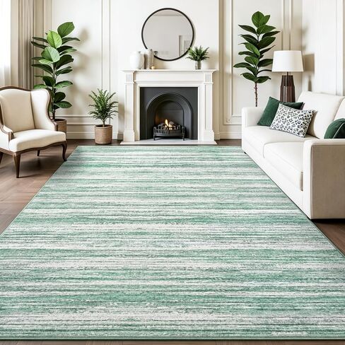 Chicrug 2x6 Hallway Washable Runner Rugs for Bedroom, Non Slip Striped Abstract Runners Rug for Entryway Kitchen, Low Pile Indoor Floor Carpet Runner for Laundry Room Dorm Bedside Decor, Blue in Saudi Arabia