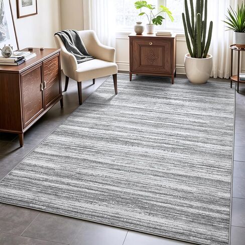 Chicrug 2x6 Hallway Washable Runner Rugs for Bedroom, Non Slip Striped Abstract Runners Rug for Entryway Kitchen, Low Pile Indoor Floor Carpet Runner for Laundry Room Dorm Bedside Decor, Blue in Saudi Arabia