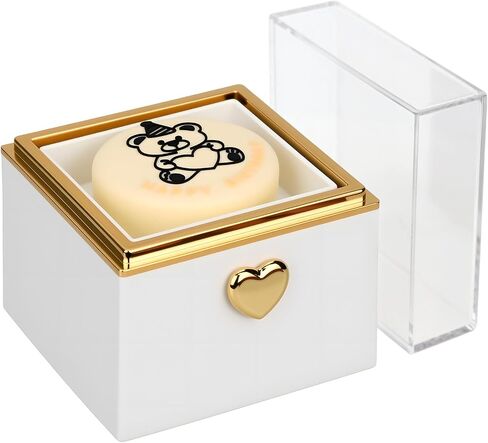 Rotating jewelry box, pop-up surprise gift box, romantic birthday surprise rotating necklace and ring box, Valentine's Day, birthday, anniversary, wedding gift (Pink) in Saudi Arabia