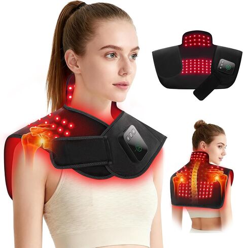 Red Light Therapy for Neck&Shoulder, 660nm&850nm Infrared Light Therapy for Pad&Wrap with Pulse Mode Timer Remote Control, Red Light Therapy Device for Home Office in Saudi Arabia