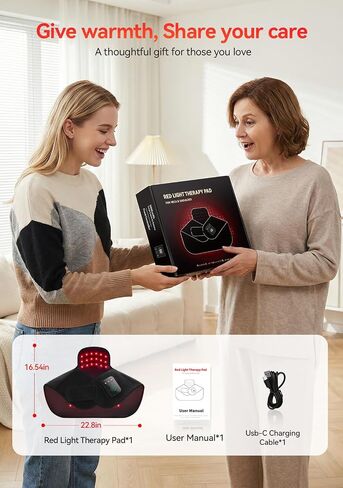 Red Light Therapy for Neck&Shoulder, 660nm&850nm Infrared Light Therapy for Pad&Wrap with Pulse Mode Timer Remote Control, Red Light Therapy Device for Home Office in Saudi Arabia