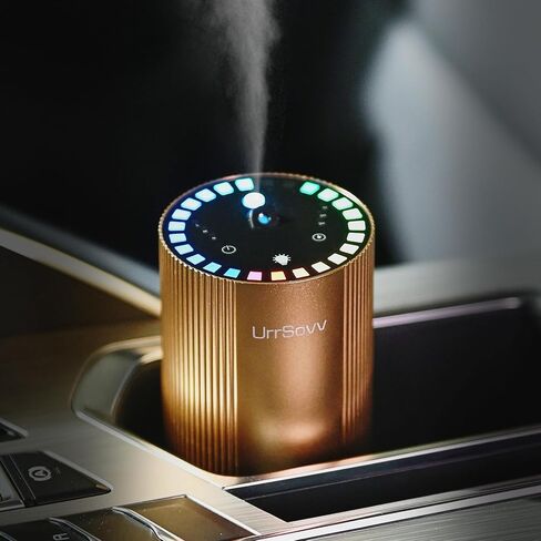 UrrSovv Car Diffuser for Essential Oils Cordless Waterless Battery Operated Car Diffuser Portable 60ML Air Freshener Wireless Diffuser 3 Timers & 3 Mist Levels for Car Home Bedroom Travelling (Black) in Saudi Arabia