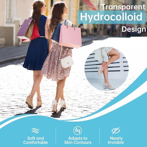30ct Gel Blister Bandages, Hydrocolloid Bandages for Feet, Waterproof Adhesive Blisters Bandages Pads for Heel, Toe, Blister Cushion for Prevention & Recovery in Saudi Arabia