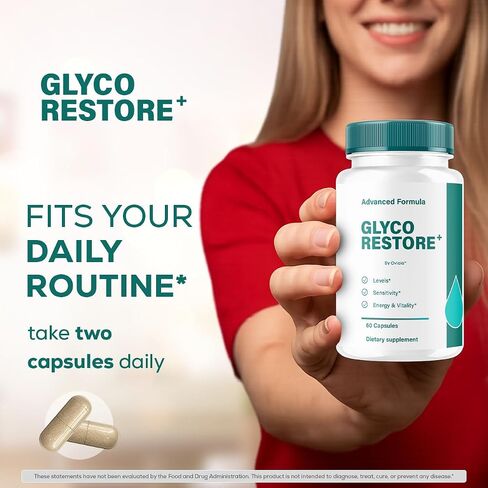 Glyco Restore Capsules - Official GlycoRestore Pills Advanced Support for Maximum Strength, All Natural Ingredients Premium Vitamins for Overal Health & Wellness, 60 Capsules for 1 Month in Saudi Arabia