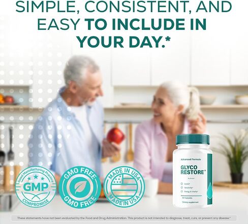 Glyco Restore Capsules - Official GlycoRestore Pills Advanced Support for Maximum Strength, All Natural Ingredients Premium Vitamins for Overal Health & Wellness, 60 Capsules for 1 Month in Saudi Arabia