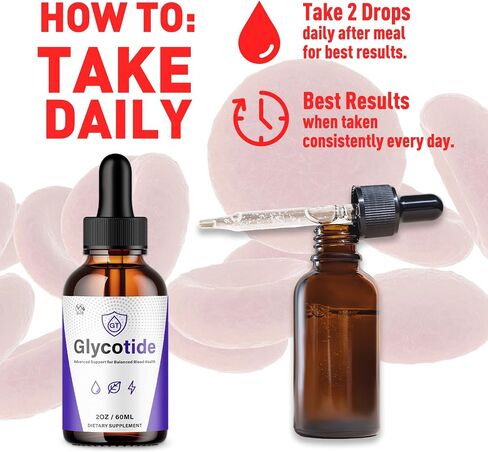 (2 Pack) Glycotide Drops, Official Glycotide Blood Support Drops with All Natural Ingredients, Advanced Glicotide Blood Health and Overall Wellness Supplement with Max Strength Vitamins (60 Servings) in Saudi Arabia