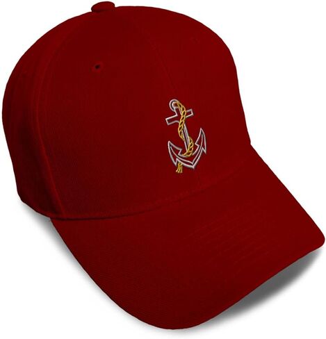 Baseball Caps for Men & Women Embroidered Nautical Anchor Outline Ladies & Men Baseball Hats Acrylic in Saudi Arabia
