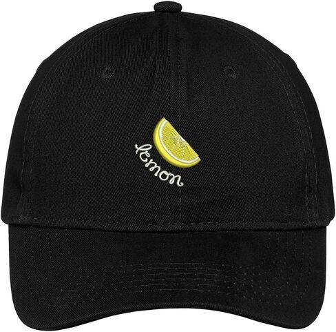 Trendy Apparel Shop Lemon Half Slice Embroidered Cap Premium Cotton Dad Hat in Kuwait