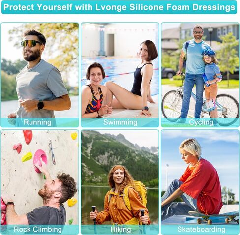 Silicone Foam Dressing 4"x4"(10 Pack) with Adhesive Border, Wound Care Dressings Highly Absorbent Large Waterproof Silicone Bandages for Pressure Ulcers, Bedsores, Leg Ulcers in Saudi Arabia