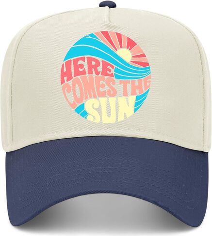 Here Comes The Sun Vintage Trucker Hat | Premium Snapback Baseball Hat for Men & Women in Kuwait