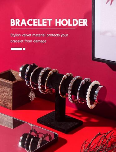Bracelet Holder Stand,Bracelet Organizer Display for Selling,Bangle Organizer for Women,Watch Storage Holder for Men,Jewelry Business Supplies (Black, 1 Tier) in Saudi Arabia