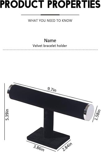 Bracelet Holder Stand,Bracelet Organizer Display for Selling,Bangle Organizer for Women,Watch Storage Holder for Men,Jewelry Business Supplies (Black, 1 Tier) in Saudi Arabia
