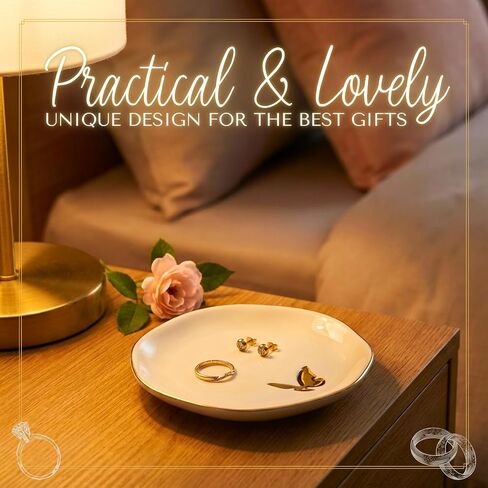 InnoBeta Butterfly Gifts for Women, Ceramic Jewelry Tray, Decorative Trinket Dish for Rings Earrings Necklaces Bracelet, 4.75" in Kuwait