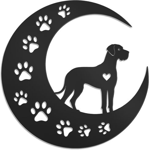 Caiibaoob Great Dane Metal Wall Art for Dog Lover- Wall Sculpture Statues Art Hanging Decor in Saudi Arabia