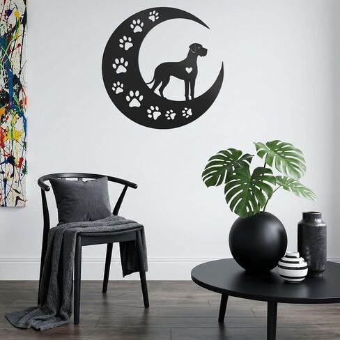 Caiibaoob Great Dane Metal Wall Art for Dog Lover- Wall Sculpture Statues Art Hanging Decor in Saudi Arabia