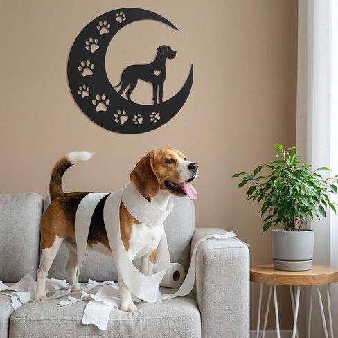 Caiibaoob Great Dane Metal Wall Art for Dog Lover- Wall Sculpture Statues Art Hanging Decor in Saudi Arabia