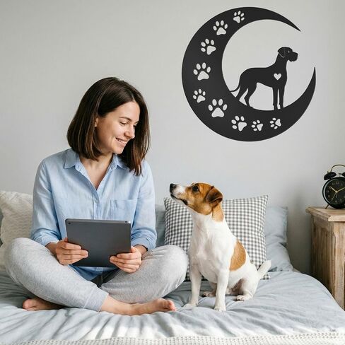 Caiibaoob Great Dane Metal Wall Art for Dog Lover- Wall Sculpture Statues Art Hanging Decor in Saudi Arabia