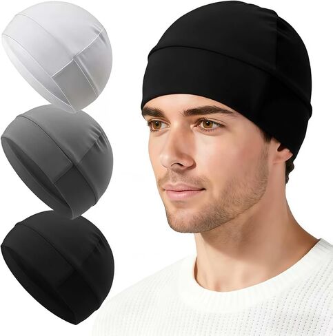 3Pcs Cooling Cycling Cap for Men Women Multicolor Skull Cap Lightweight Quick Dry Running Sweat Wicking Helmet in Kuwait