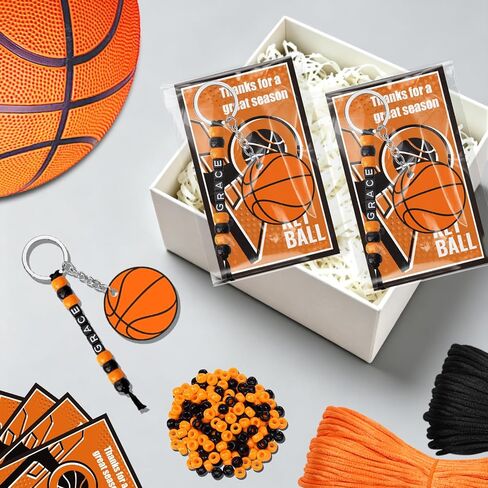 BLSUREFYX 990pcs Basketball Keychain Making Kit 30 Set Basketball Sports Bead Keychain DIY Kits Sport Themed Key Chain Crafts for Kid Adult Cheerleader Team Gift Sport Jewelry Making Accessories in Saudi Arabia