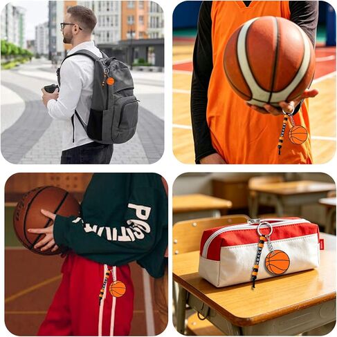 BLSUREFYX 990pcs Basketball Keychain Making Kit 30 Set Basketball Sports Bead Keychain DIY Kits Sport Themed Key Chain Crafts for Kid Adult Cheerleader Team Gift Sport Jewelry Making Accessories in Saudi Arabia