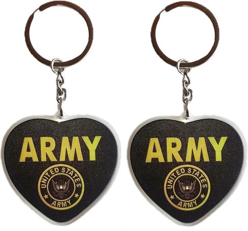 JAVD US Army Gold Crest Flag Keychain Key Ring- 2 Pack in Kuwait