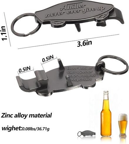 Ahiller Multi-functional keychain & phone stand. Opens beer bottle and can lids. Built-in keyring, lightweight and portable. in Saudi Arabia
