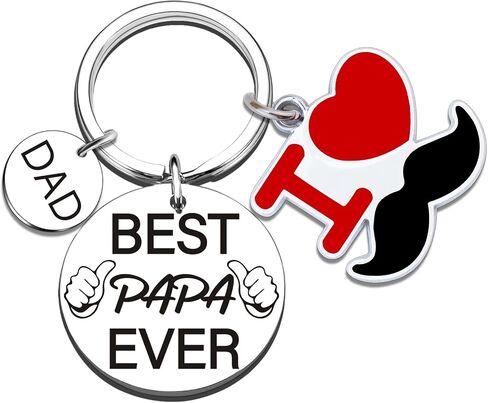Ibiwe Dad Keychain Gift for Father's Day From Grandkids Birthday Gifts for Dad Keychain Best Papa Ever Father’s Day Grandpa Grandfather in Kuwait